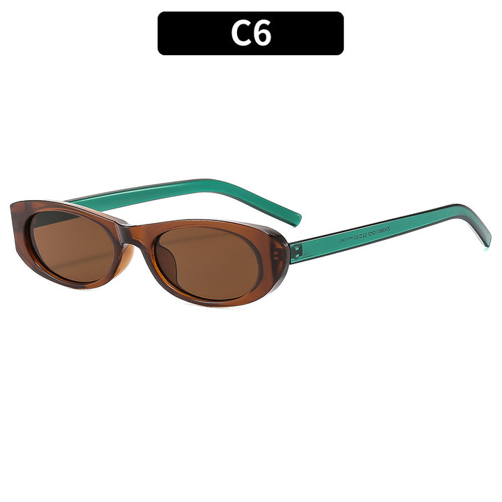 Fashionable Vintage-Inspired Oval Sunglasses