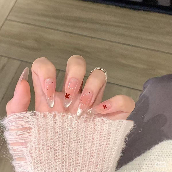 Elegant Star-Embellished Nail Extensions Bowlift