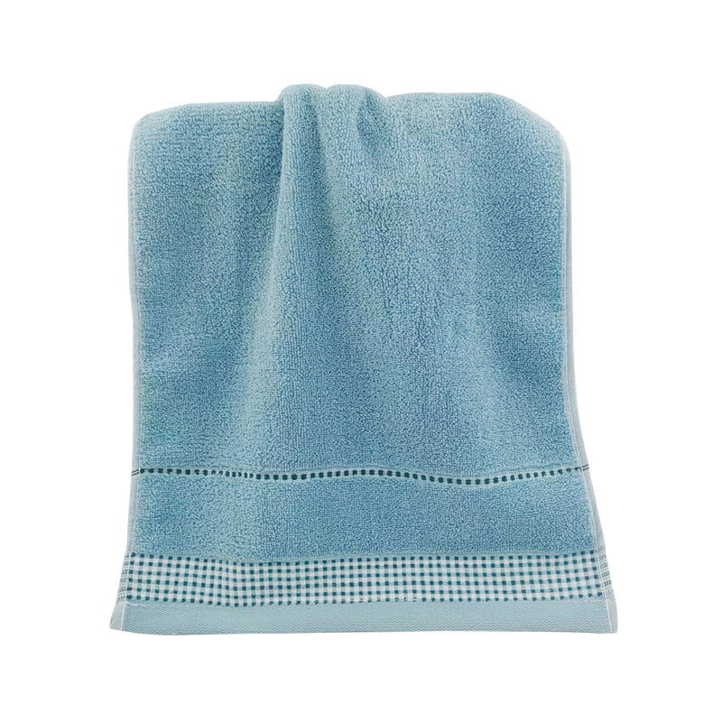 Terry Bath Towel with Fine Check Border Bowlift
