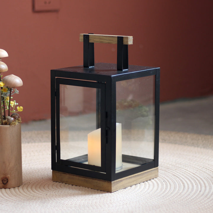 Decorative Lantern with Wooden Handle Bowlift