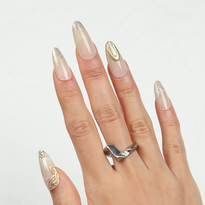 Elegant Decorative Press-On Nail Tips Bowlift