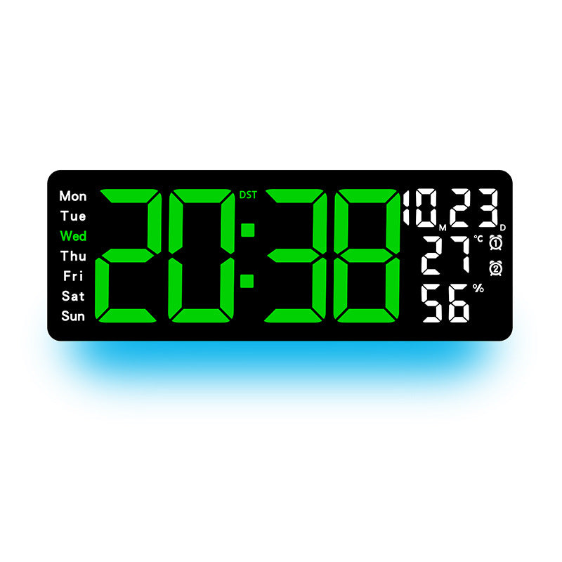 Digital Multi-Function Alarm Clock with Color LED Display Bowlift