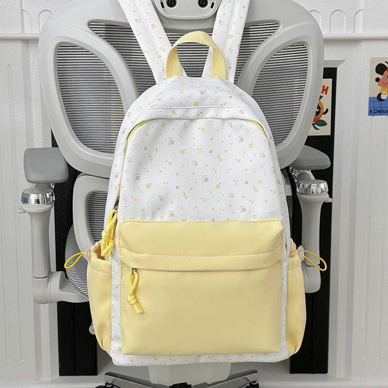 Mini backpack with floral design and practical organizer compartments Bowlift