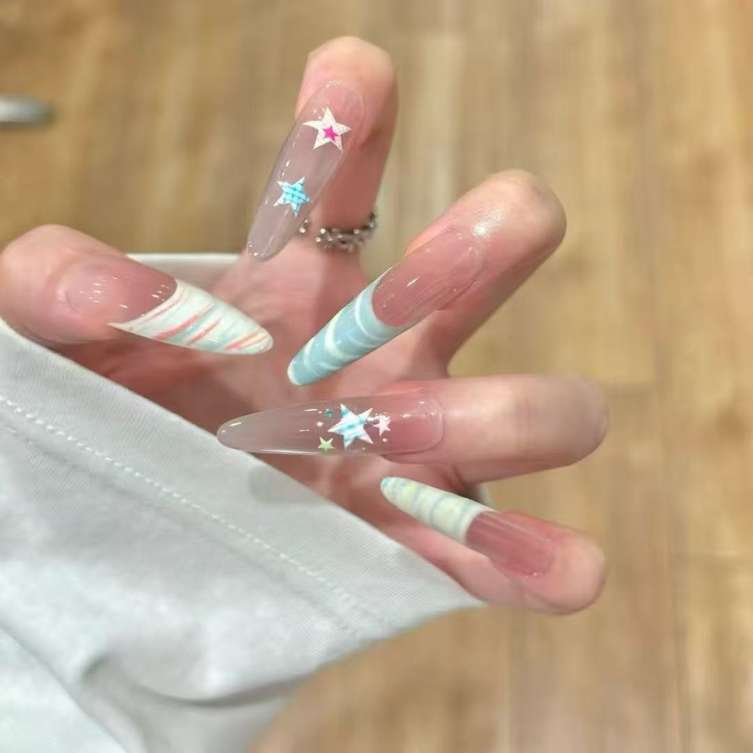 Stiletto Press-On Nail Extensions Bowlift