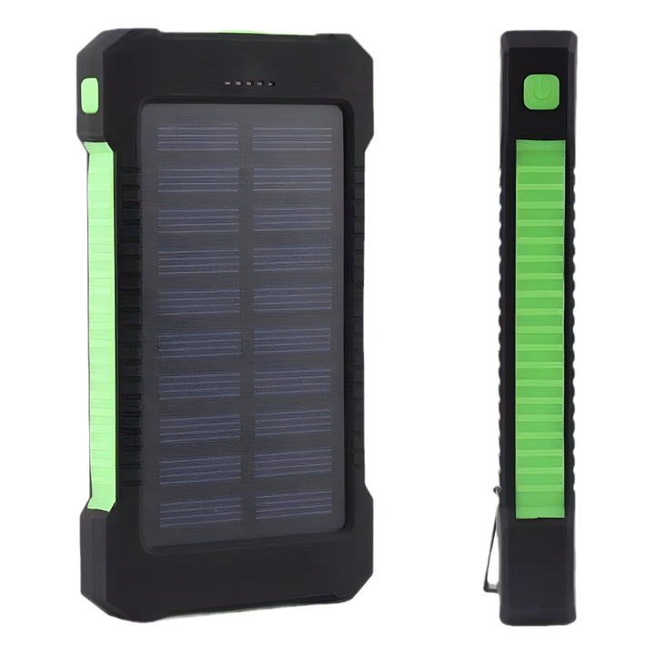 Solar-powered power bank with integrated compass and carabiner hook Bowlift