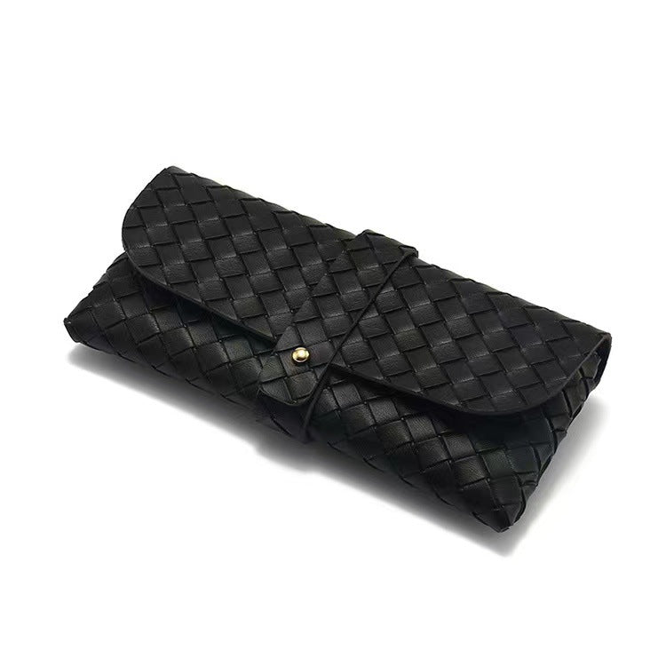 Woven Leather Clutch Bowlift