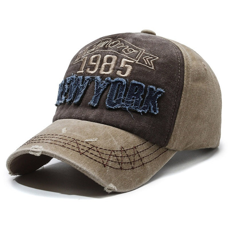 Men's Distressed Cotton Graphic Baseball Cap Bowlift