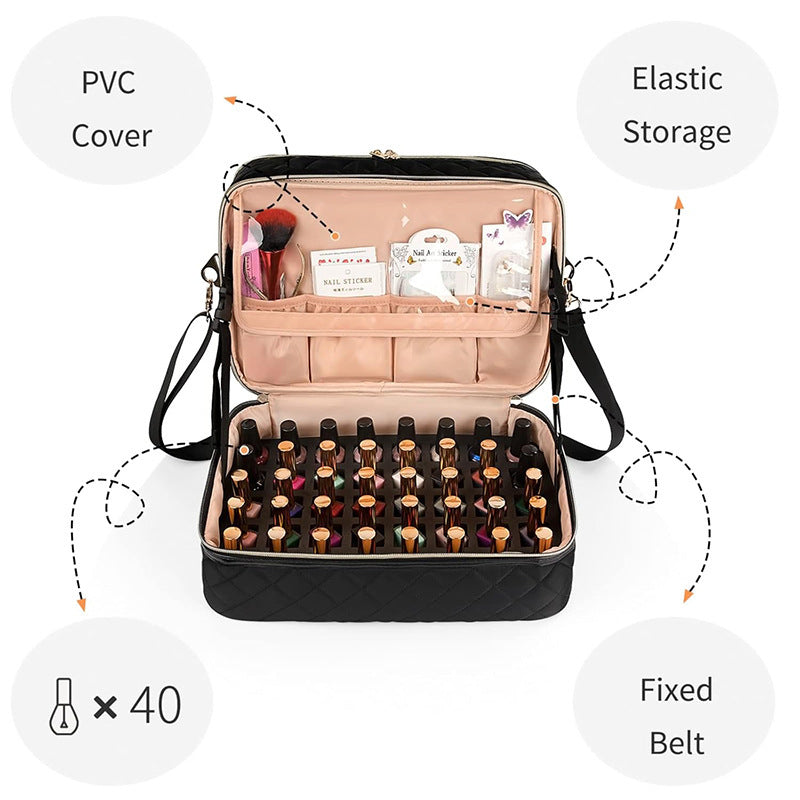 Cosmetic Organizer Bag with Multi-functional Compartment Division Bowlift