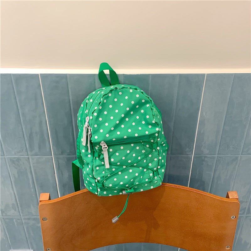 Lightweight Casual Polka Dot Backpack
