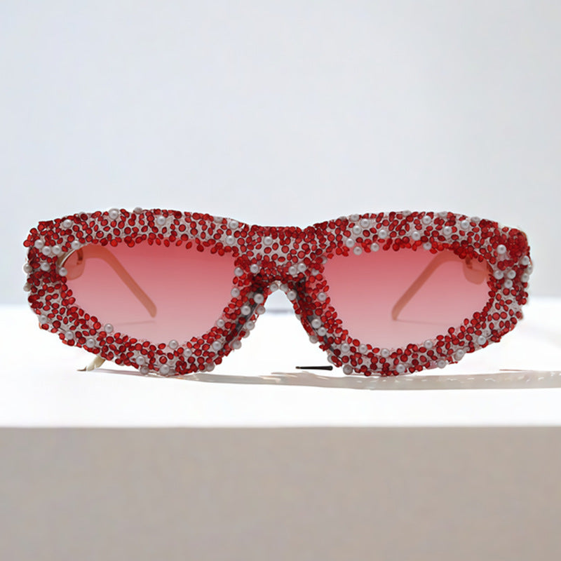 Ladies glamorous sunglasses with embellished frame Bowlift