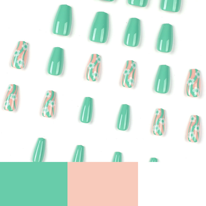 Artistic Nail Extensions in a Modern Floral Design Bowlift