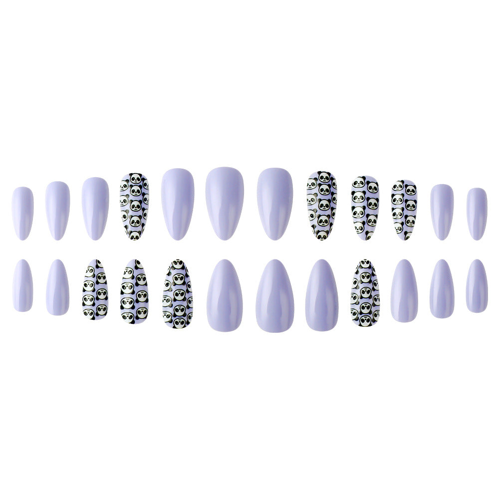 Artistic Panda-Themed Press-On Nail Set Bowlift