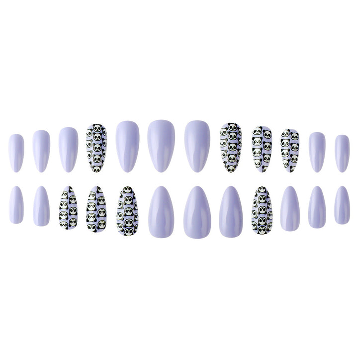 Artistic Panda-Themed Press-On Nail Set Bowlift