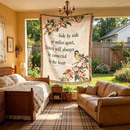 Warm Embroidered Inspirational Throw Blanket