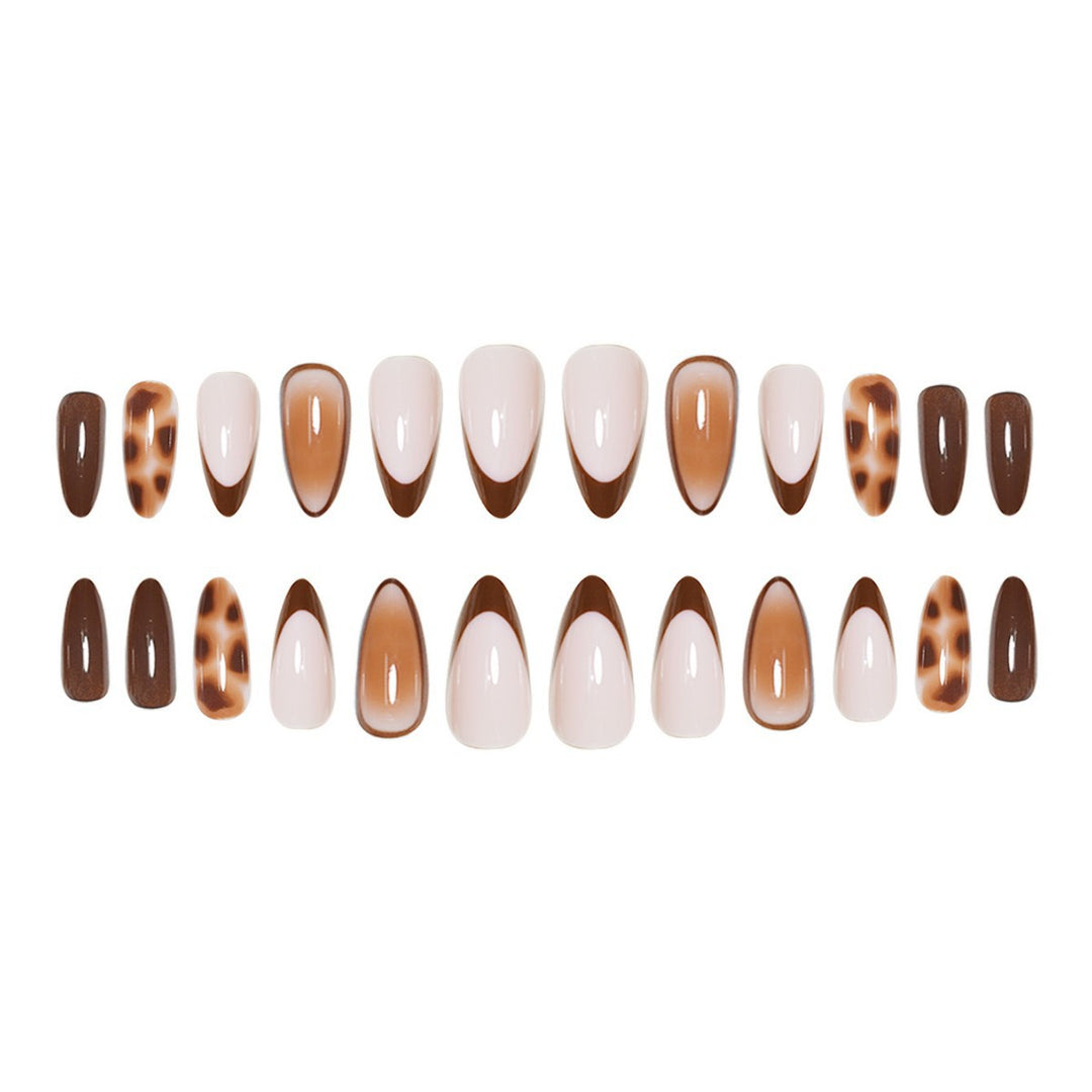 Artistic Stiletto Press-On Nail Set with Modern Design Bowlift