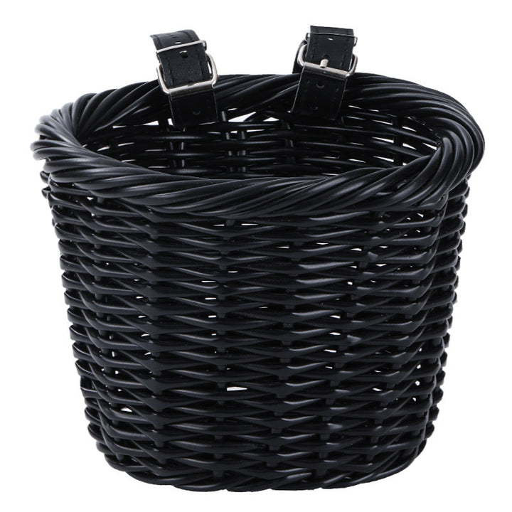 Woven Storage Basket with Adjustable Leather Straps Bowlift