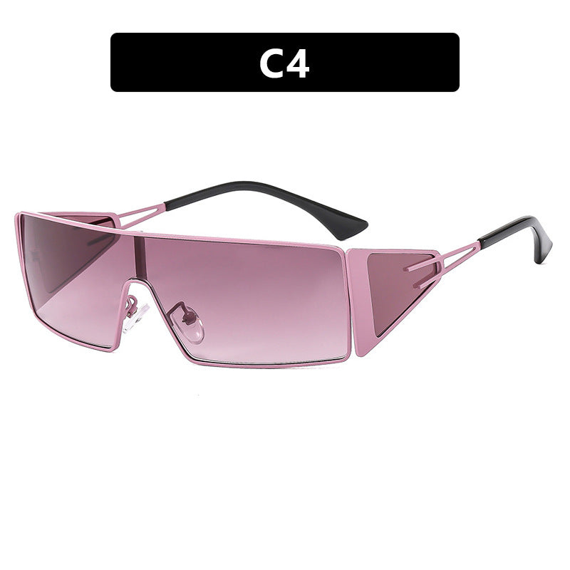 Women geometric sunglasses with futuristic design and durable frame Bowlift