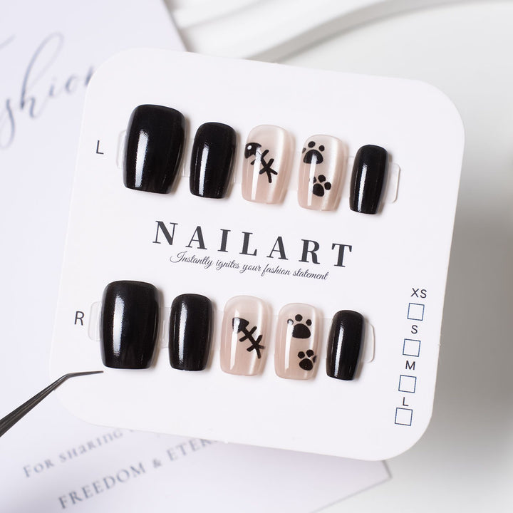 Whimsical Press-On Nail Set Bowlift