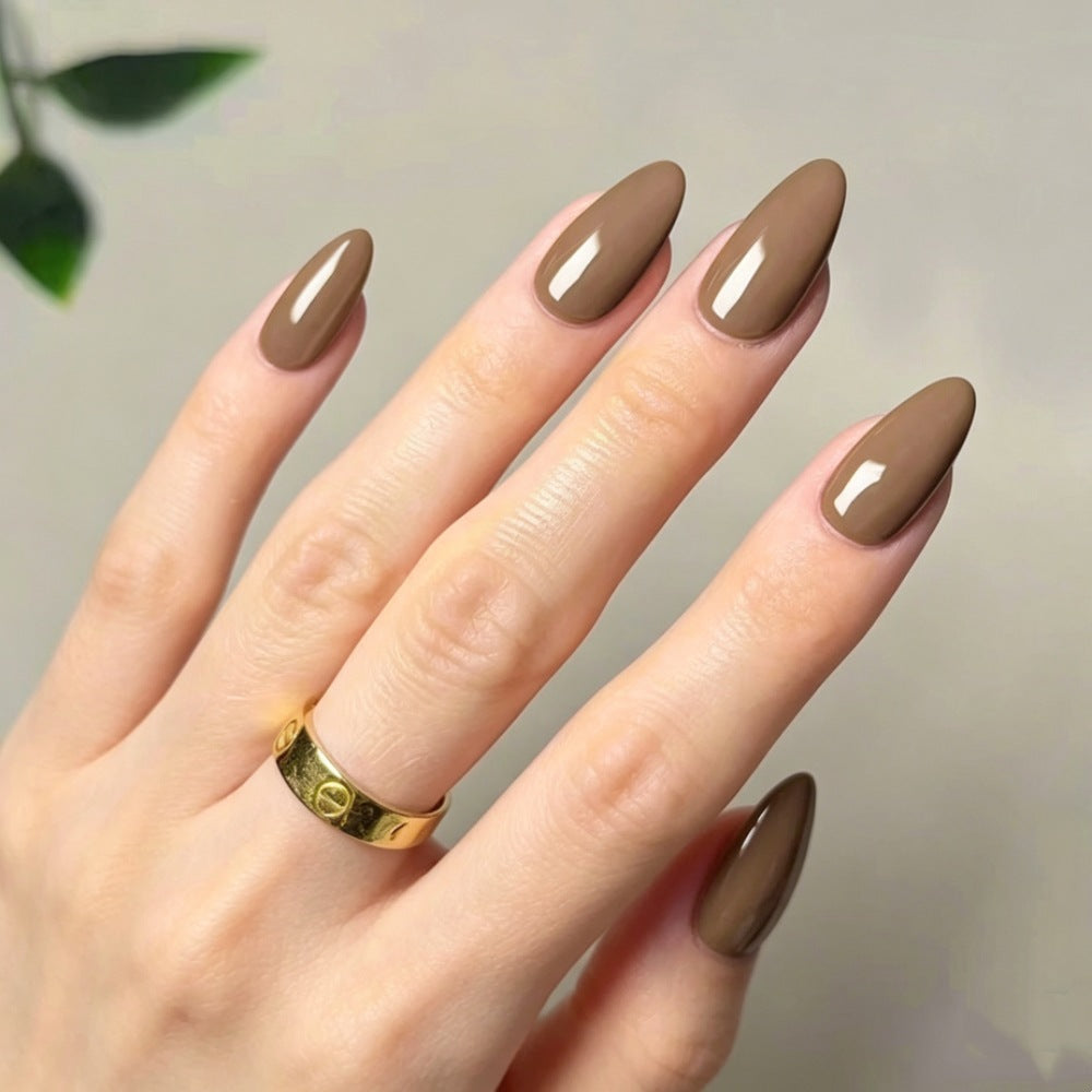 Elegantly Shaped Almond Press-On Nails Bowlift