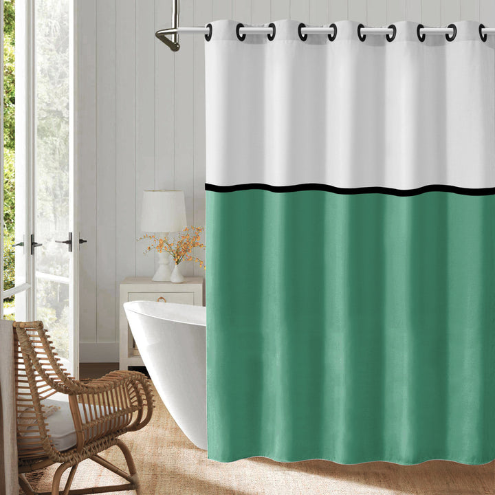 Modern Geometric Design Shower Curtain Bowlift