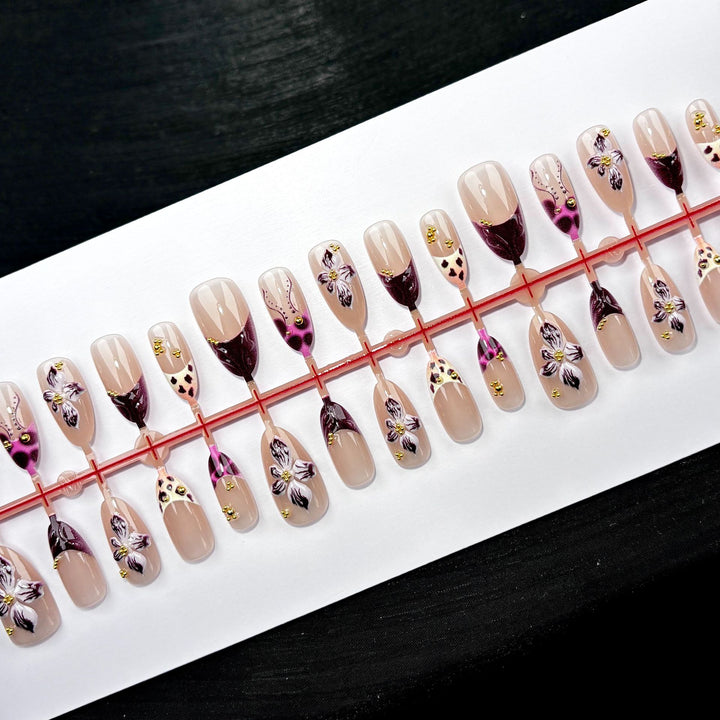 Elegant Floral Press-On Nail Collection