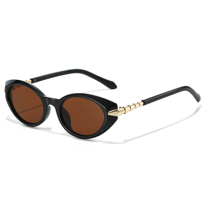 Designer Cat-Eye Sunglasses with Gold Accents Bowlift
