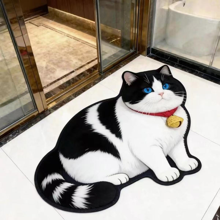 Plush Cat-Shaped Bath Mat