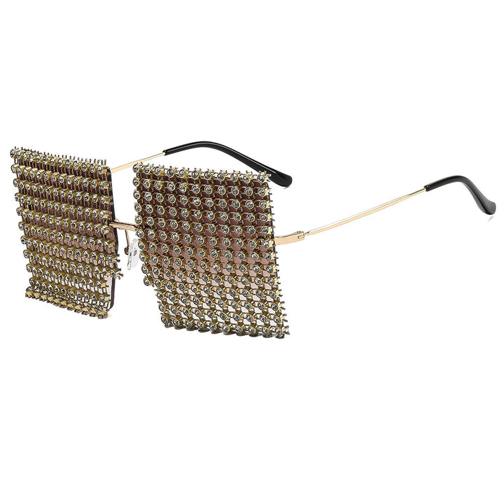 Women's sunglasses with sparkling crystal frame and eye-catching structured design Bowlift