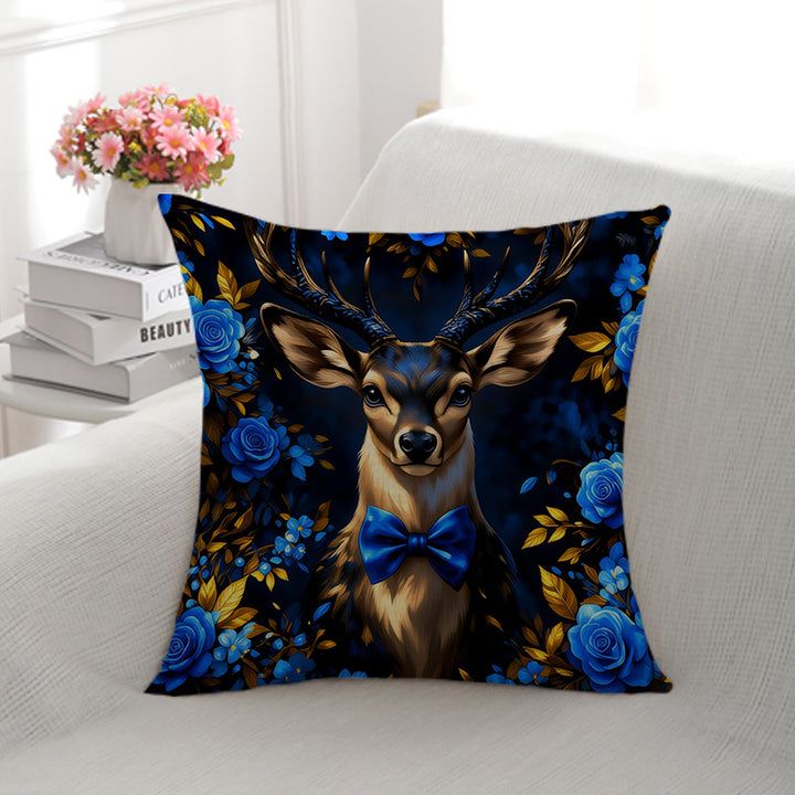 Decorative Animal Illustration Throw Pillow