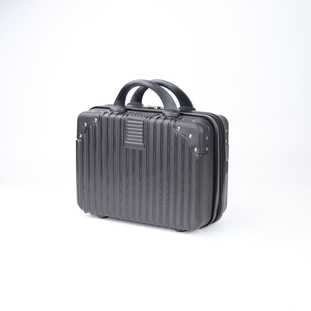 Hard-shell carry-on suitcase with secure lock and innovative design Bowlift