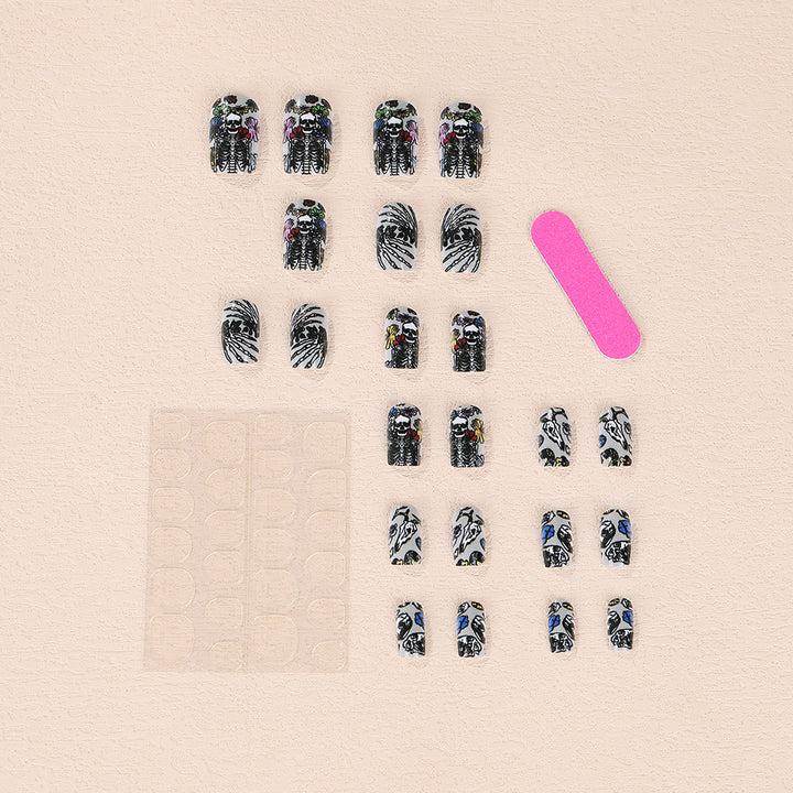 Creative Skeleton Nail Design Bowlift