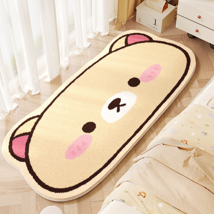 Cute Character-Shaped Plush Bath Mat