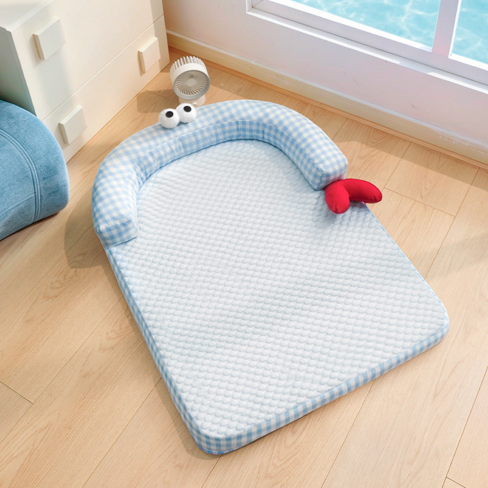 Unisex nan ergonomic baby sleeping mat with padded head edge and washable cover Bowlift