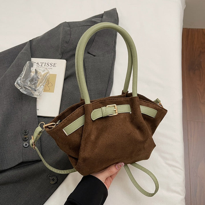 WoChic Suede Satchel Bag Bowlift