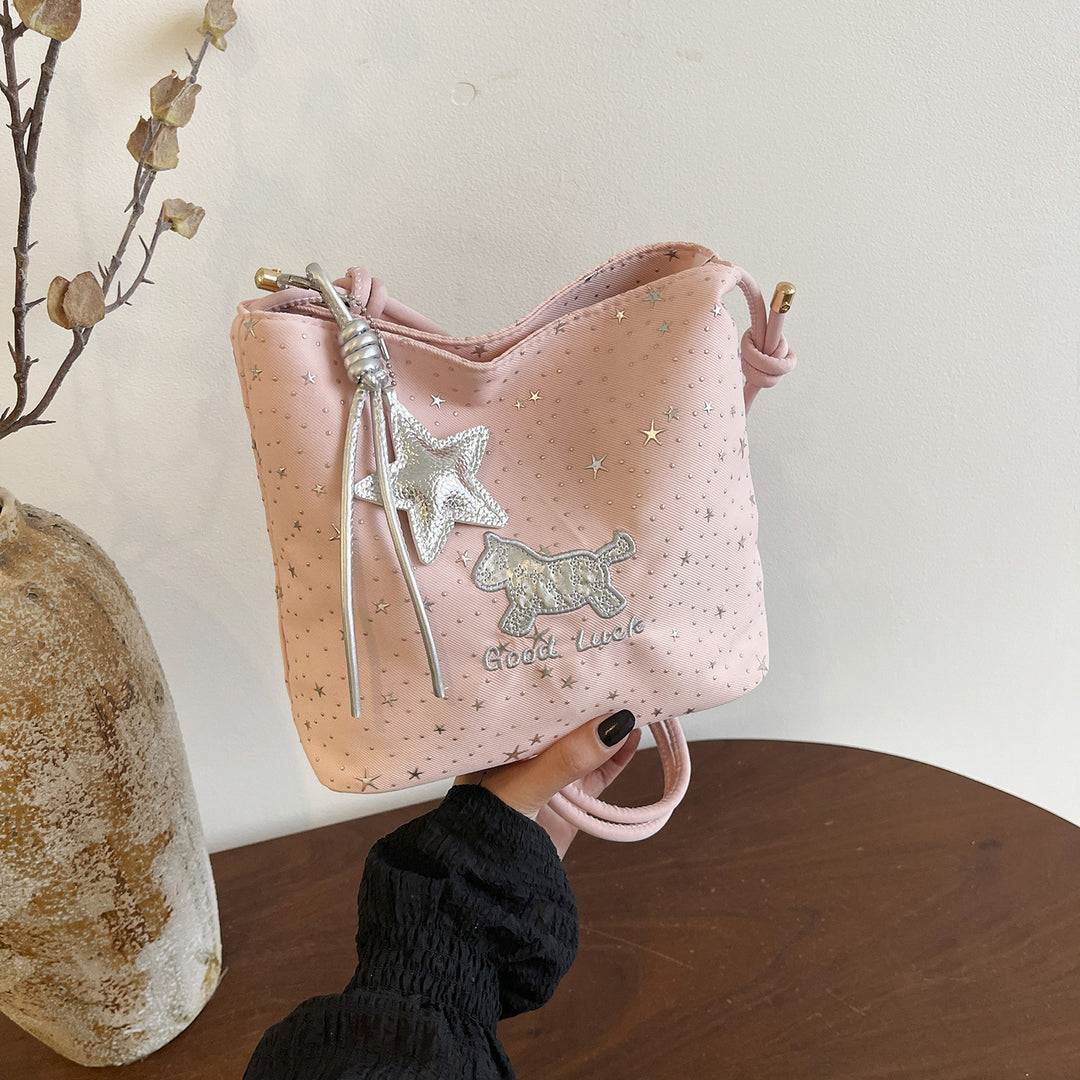 WoCasual Star-Print Crossbody Bag Bowlift