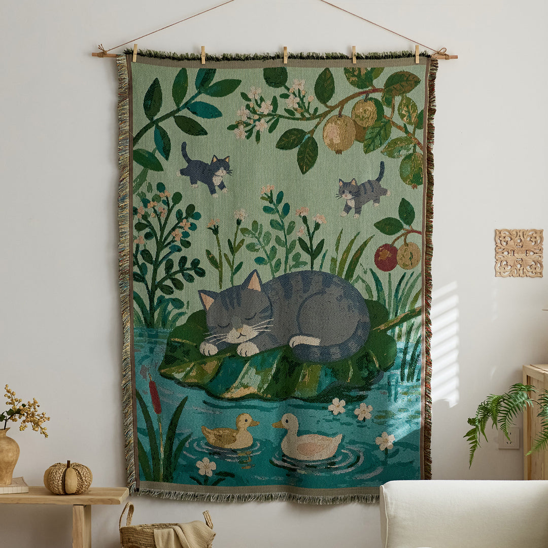 Artistic Woven Tapestry Throw
