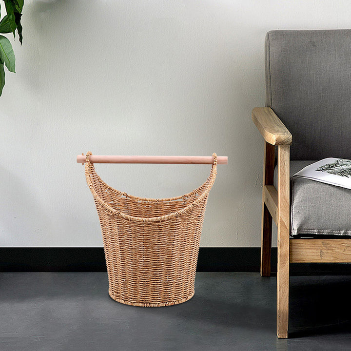 Ladies Natural Basket with Wooden Handle Bowlift