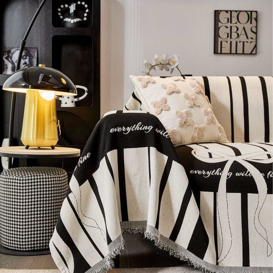 Elegant Textured Sofa Throw