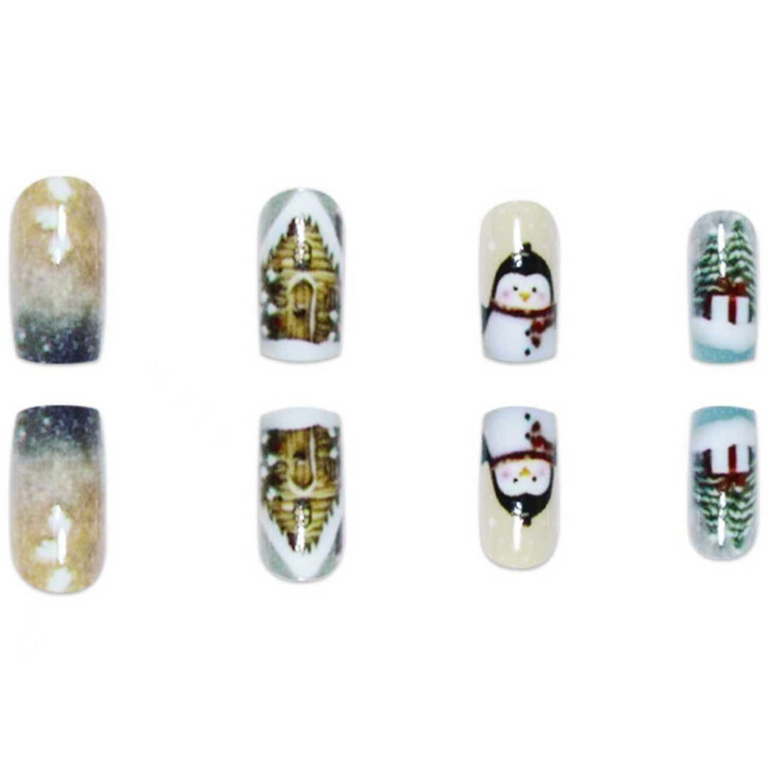 Winter-Themed Decorative Nail Art Bowlift