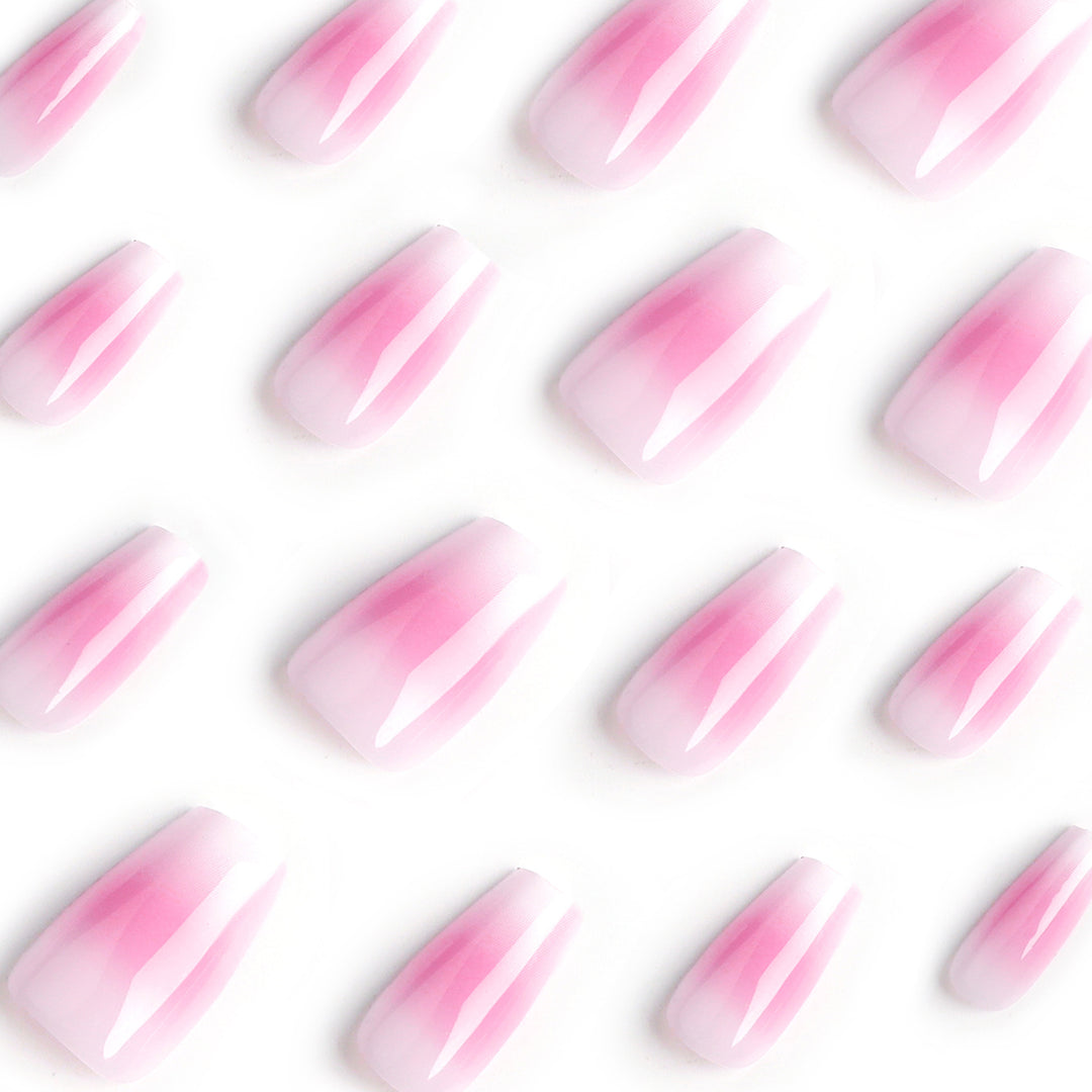 Artful Nail Extensions with Delicate Ombre Effect Bowlift