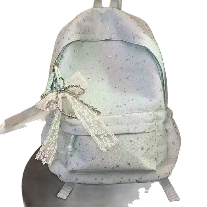 Backpack with Sparkling Star Motif Bowlift