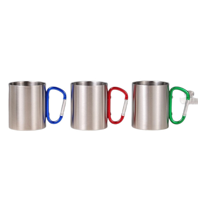 Women's Stainless Steel Coffee Mug with Carabiner Handle Bowlift