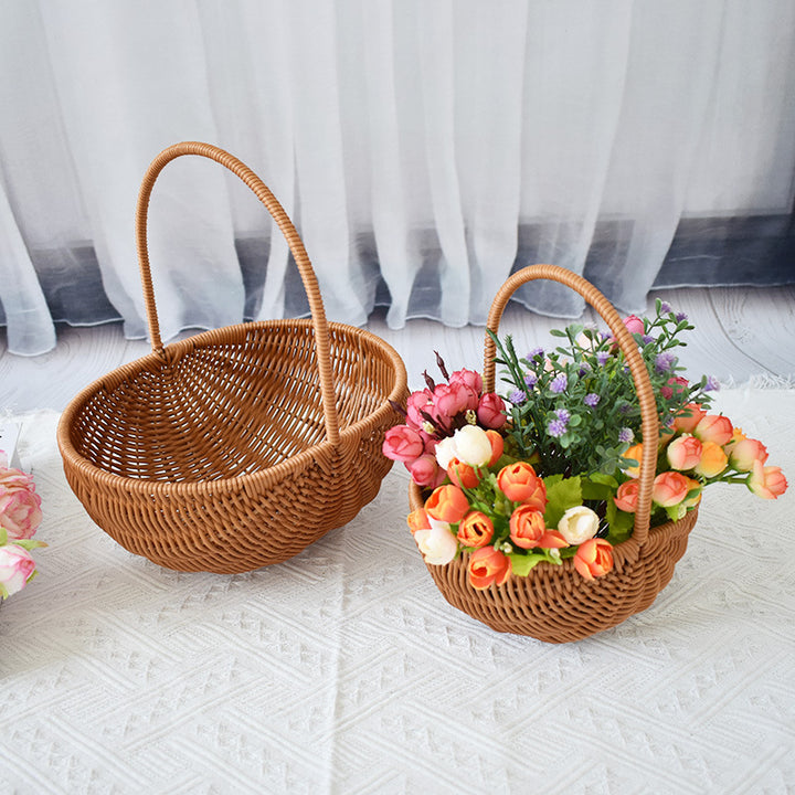 Handcrafted Natural Woven Storage Baskets Bowlift