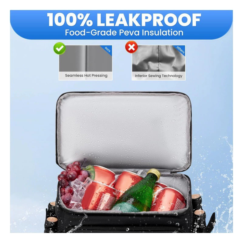 Insulated cooler backpack with multiple compartments Bowlift
