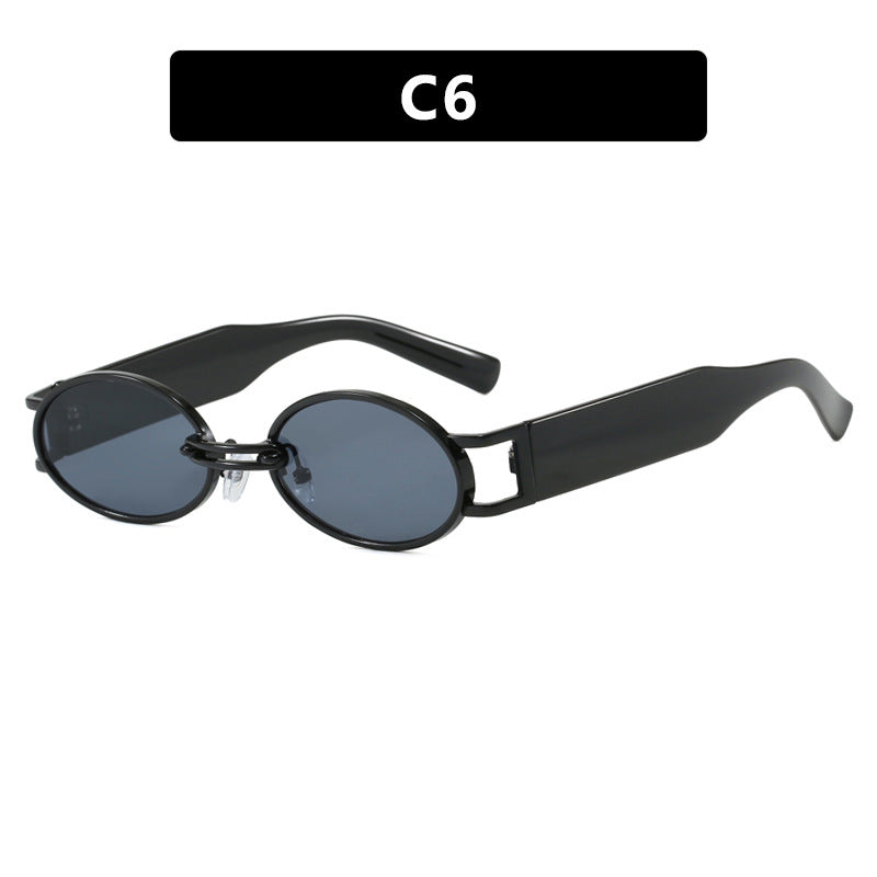 Women oval-shaped sunglasses with golden accents and stylish frame Bowlift