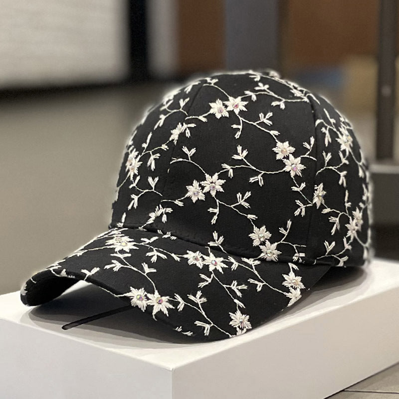 Women's Embroidered Rhinestone-Detail Baseball Cap Bowlift