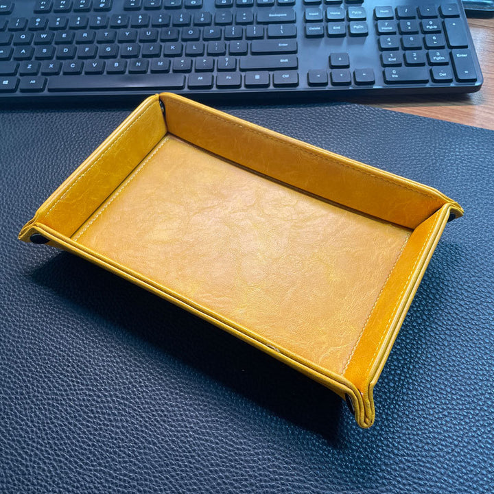 Stylish Leather Organizer Tray Bowlift