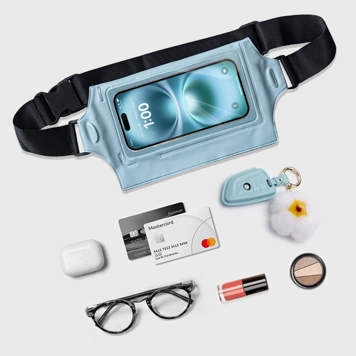Running belt bag with waterproof phone holder Bowlift