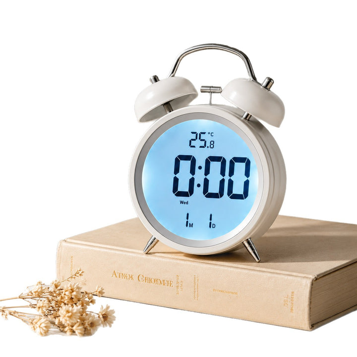 Digital Alarm Clock with Temperature Display Bowlift