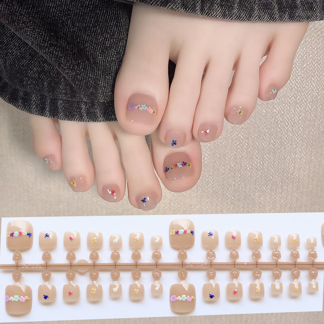 Floral Embellished Press-On Nail Art Set Bowlift